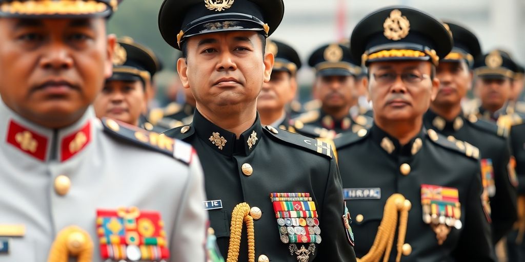 Pangkat tinggi TNI dalam upacara militer formal.